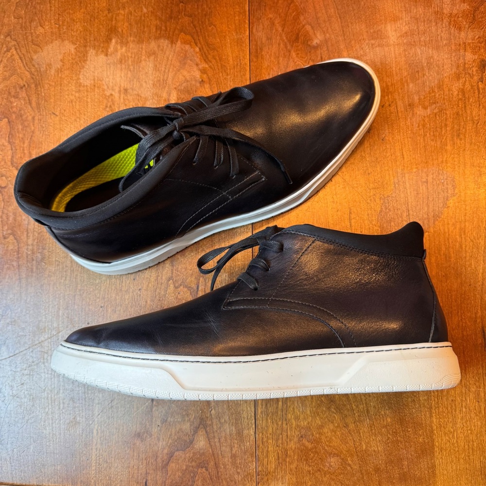 Florsheim Sneaker Mens 13 Black Leather 14340-001 Comfortech Hybrid Chukka Boot